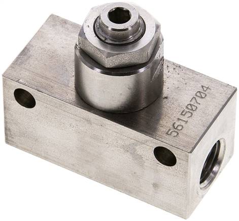 Drosselrückschlagventil, G 1/4", Edelstahl