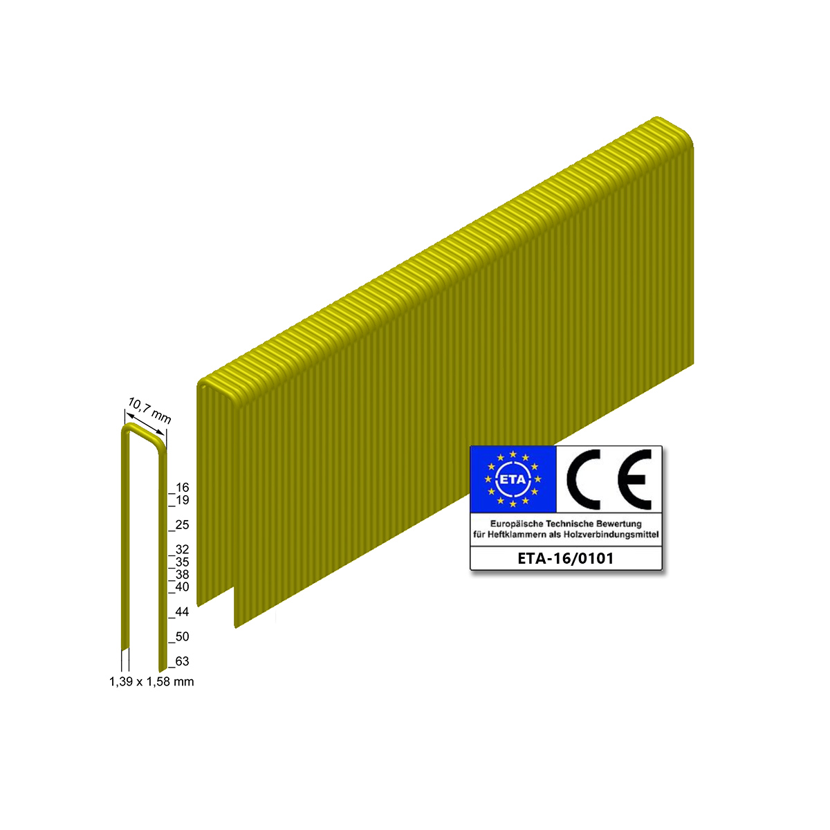 Prebena Heftklammern L38CRFHA-ETA