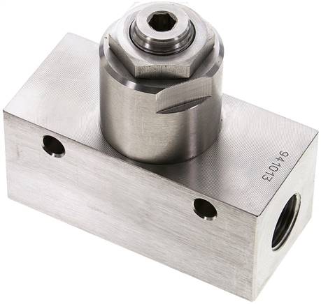 Drosselrückschlagventil, G 3/8", Edelstahl