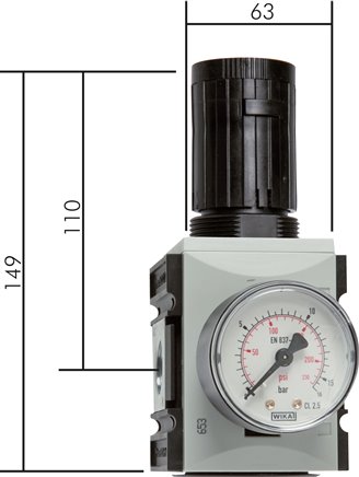 FUTURA Druckregler, G 1/2", 0,1 - 2bar