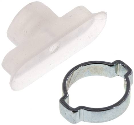 Ovalsauger, 30 x 10mm, Hub 2mm, Silikon (60A, transparent)