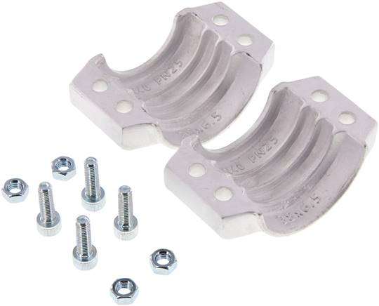 Klemmschalen 50 - 52mm, Aluminium, EN14420-3 (DIN2817)
