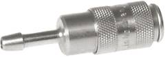 Schnellkupplung (NW2,7) 3mm Schlauch, Edelstahl, für Stecker beidseitig absperrend