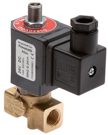 3/2-Wege Magnetventil G 1/8" stromlos geschlossen (NC) 24V=