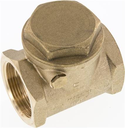 Rückschlagklappe G 1-1/2", PN 10, Messing, weich dichtend