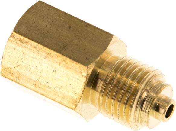 Manom.-Reduzierung G 1/4"(AG)-M 12x1,5(IG). Messing, 32mm