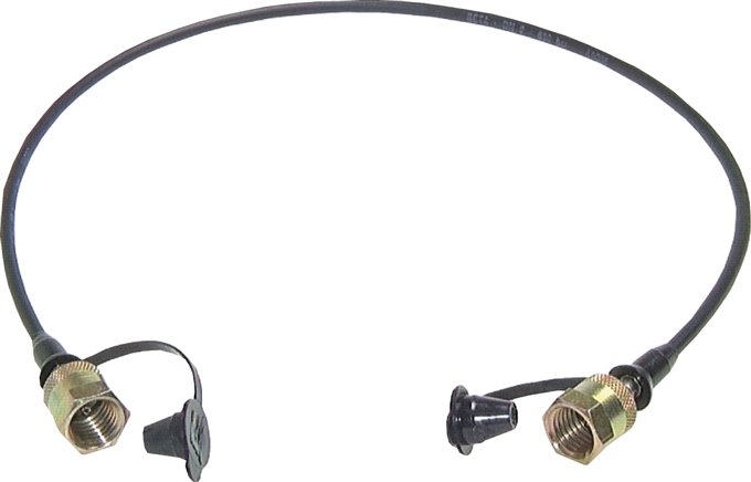 Messschlauch, 630mm, M 16x2 - M 16x2, Stahl verzinkt, für Inertgase