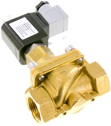 2/2-Wege Messing-Magnetventil G 1", 0 - 16 bar, stromlos geöffnet (NO) 230V