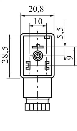 Magnetspule 24 V=, Bauform M, Steckergröße 1B