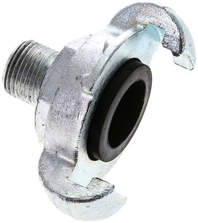 Kompressorkupplung G 3/8"(AG), Stahl verzinkt, Dichtung NBR