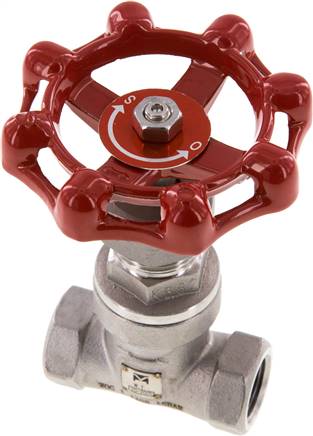 Muffen-Absperrventil, Edelstahl, G 3/8", PN 14, Eco-Line