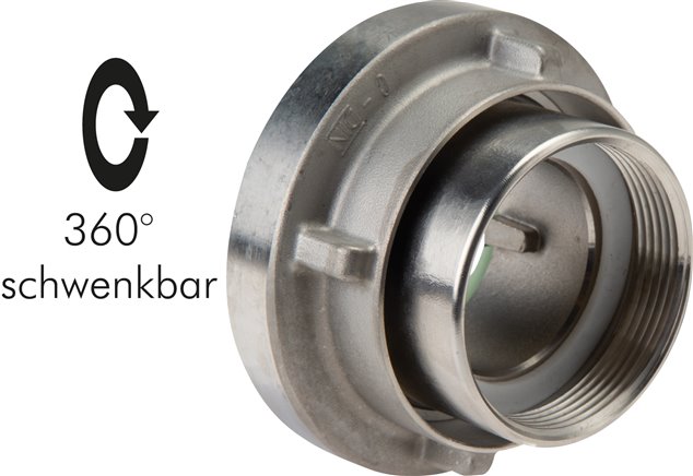 Storz-Kupplung G 4"(IG), 100, Aluminium (geschmiedet) Typ STKGI 115/40 A-DR