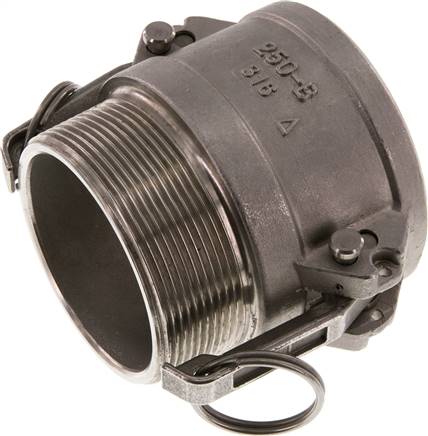 Sicherheits-Kamlock-Kupplung (B) R 2-1/2"(AG), Edelstahl (1.4408)