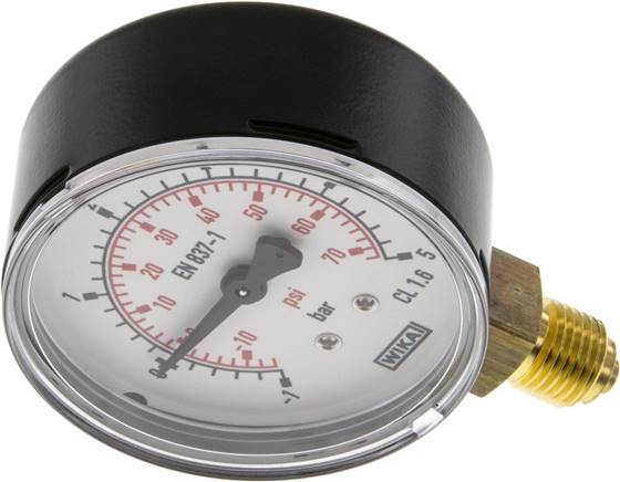 Vakuummmeter, 63mm, senkrecht, -1 bis 5