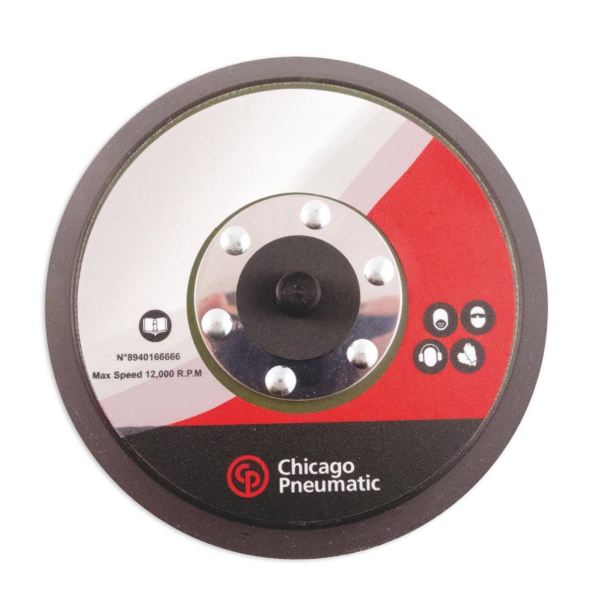 Chicago Pneumatic SCHLEIFTELLER PAD 5'' H&L W/0 HOLE 5/16-24 - 121GR