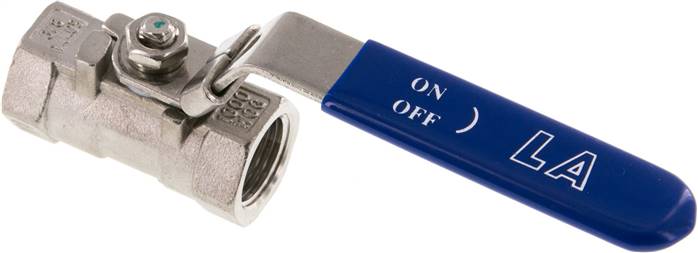 1-teiliger Edelstahl-Kugelhahn, G 3/8", 0 bis 63bar