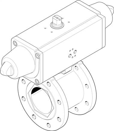 FESTO VZBC-100-FF-16-22-F0710-V4V4T-PS240-R-90-4-C (1915410) Kugelhahn-Antriebseinheit