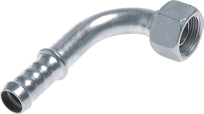 90°-Schlauchnippel M 14 x 1,5 Überwurfmutter, 7 - 8mm