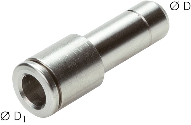 Reduzierung 6mm Stecknippel x 4mm Schlauch, IQS-Edelstahl