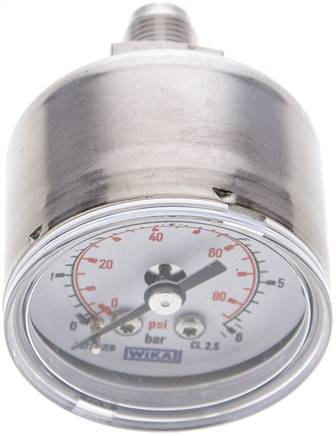 ES-Manometer waagerecht, 40mm, 0 - 6 bar, G 1/8"