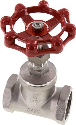 Muffen-Absperrventil, Edelstahl, G 1-1/4", PN 14, Eco-Line