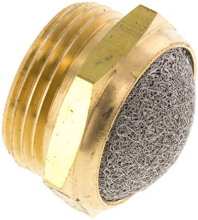 Schalldämpfer G 1", Drahtgewebe, Messing