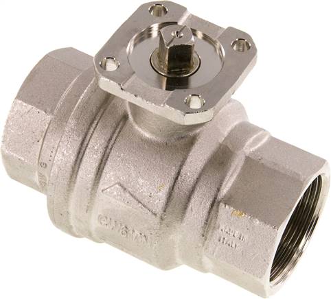 Messing-Kugelhahn, Direktmontageflansch G 1-1/2", -0,9 bis 40bar