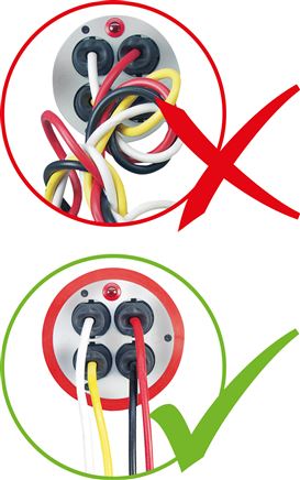 Kabeltrommel 40 mtr., IP44, mit feststehenden Steckdosen, BGI 608