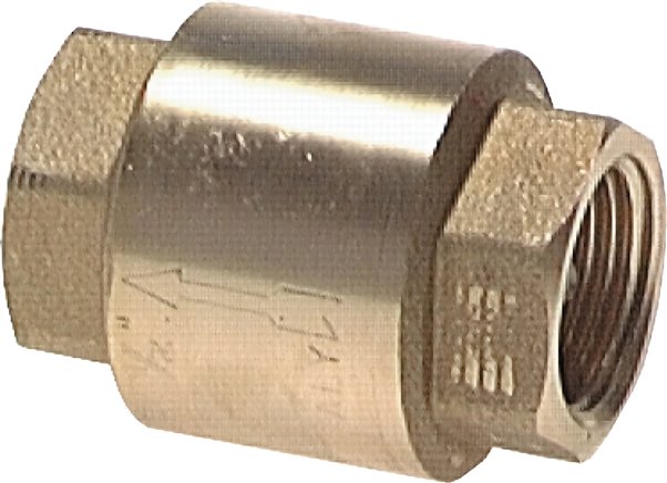 Rückschlagventil (leicht), G 1-1/2", PN 10, Messing vernickelt