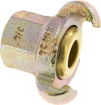 Kompressorkupplung Rp 3/4"(IG), Stahl verzinkt, Dichtung Messing