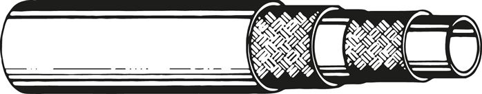 2 SN Schlauch, EN 853, DN 19, blaue Oberdecke für erhöhte Temperaturen