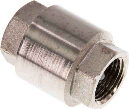 Rückschlagventil (leicht), G 1/2", PN 12, Messing vernickelt