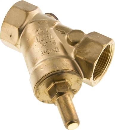 Schrägsitz-Rückschlagventil, Rp 1-1/4", PN 10 / DVGW, Messing