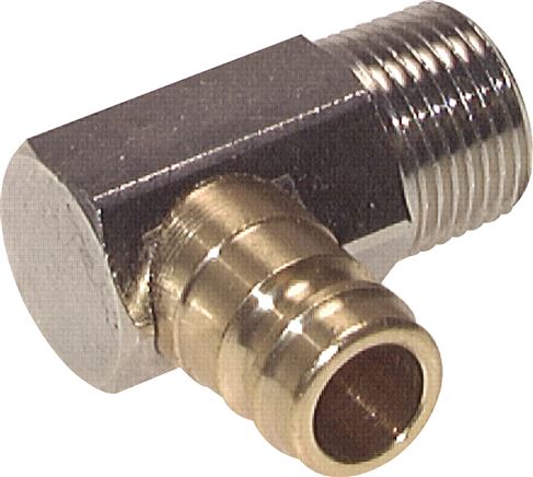 90°-Temperierkupplungsstecker 13mm Zapfen,M 14x1,5 (konisch)(AG)