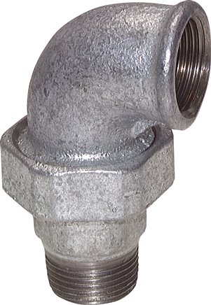 Winkel-Verschraubung flach dichtend Rp/R 1-1/2"(IG/AG)