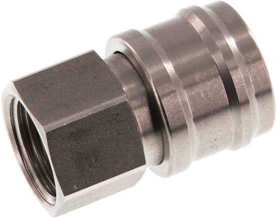 Schnellkupplung (NW7,2) G 1/2"(IG), Edelstahl, für Stecker beidseitig absperrend