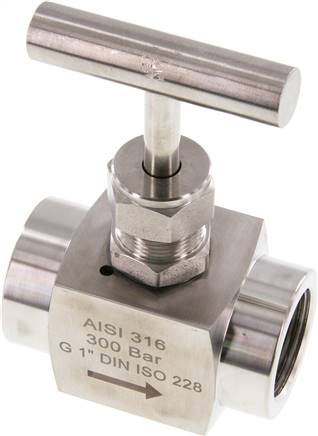 Nadel-Absperrventil, Edelstahl, G 1", PN 300 (ECO)