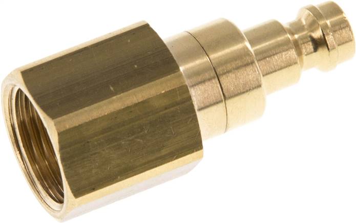 Kupplungsstecker (NW5) G 3/8"(IG), Messing, beidseitig absperrend