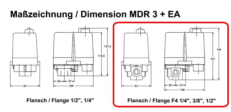 Condor Druckschalter Typ MDR 3/11 EA EV 3S R 3/6,3 Anschluss F4 G1/2 103047