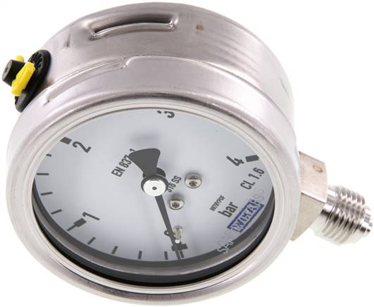 Chemie-Manometer senkrecht, 63mm, 0 - 4 bar