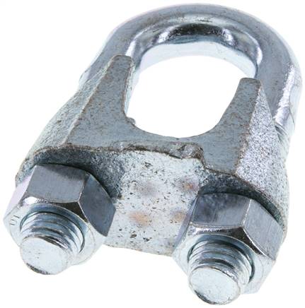 Drahtseilklemme f. 22,0mm Seil, M 14, B=37, Stahl verzinkt