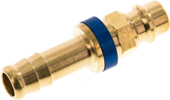 Kupplungsstecker (NW7,2) 9 (3/8")mm Schlauch, blau, Sechseck SW12