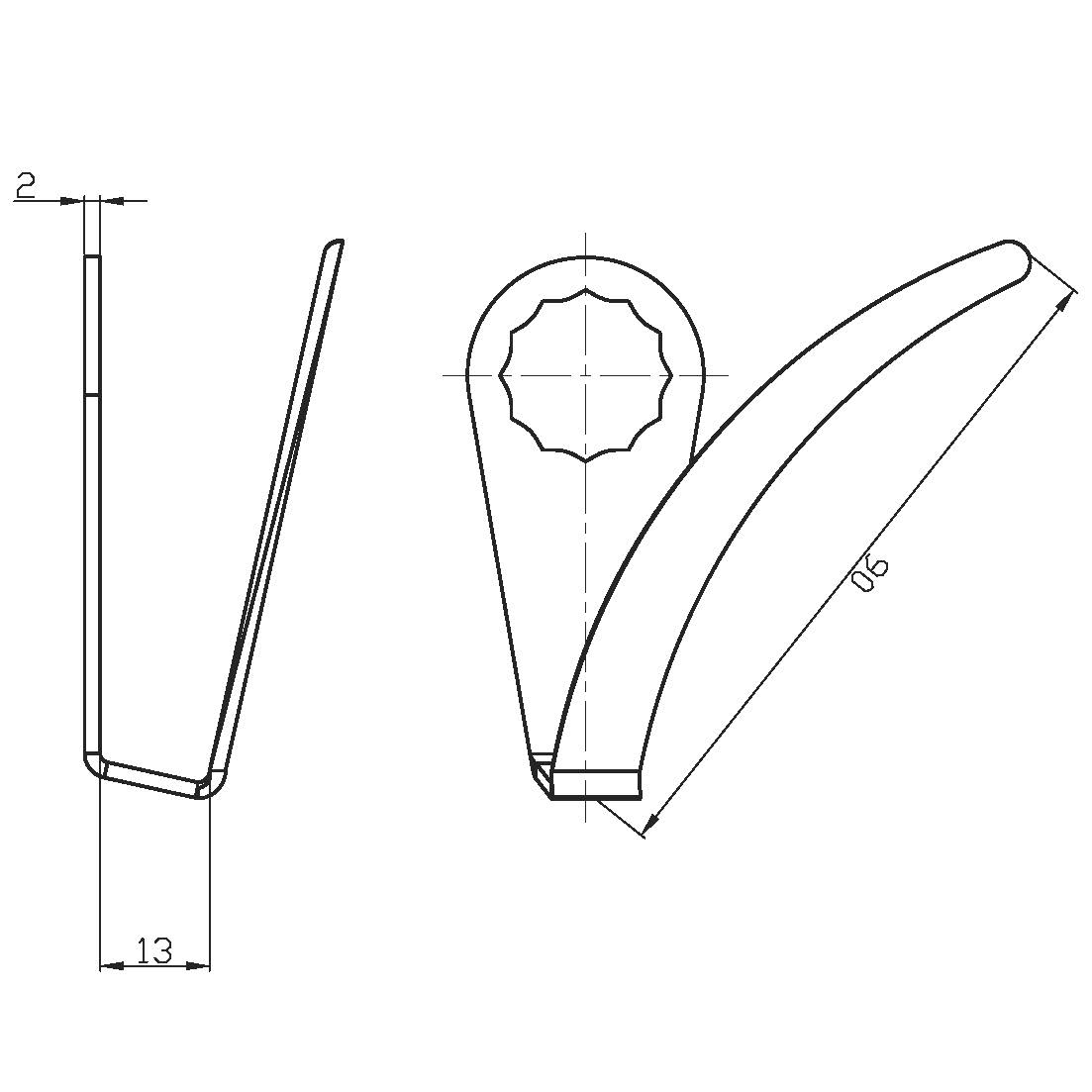 Ausglasmesser für Fahrzeugscheiben U95 90 mm