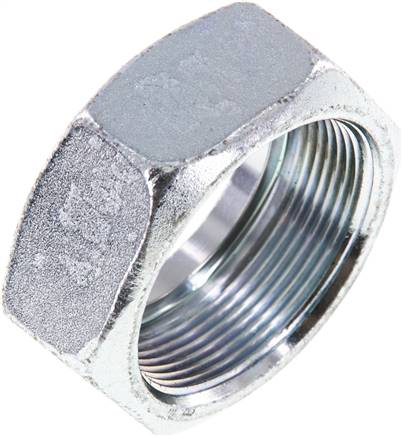 Überwurfmutter DN25, M 38 x 1,5, Bohrung 31,0mm, Stahl verzinkt