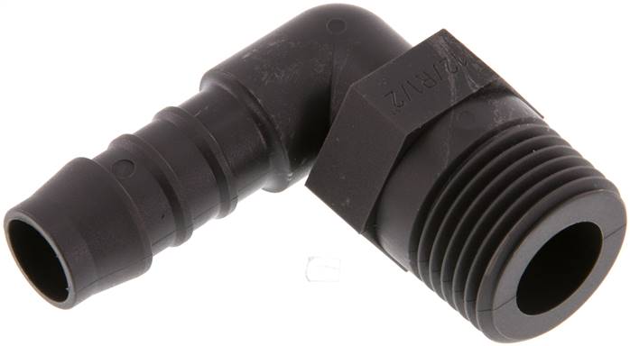 Winkel-Gewindetülle R 1/2"-12mm, PA 6