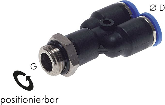 Y-Steckanschluss G 3/8"-10mm, IQS-Standard