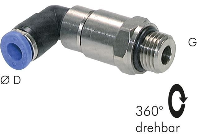 Winkel-Schnelldrehverschraubung G 3/8"-12mm, IQS-Standard