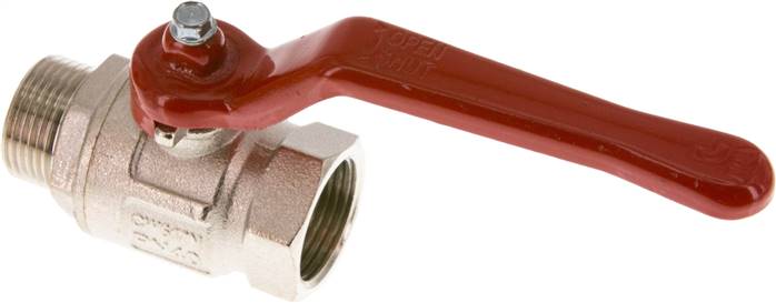 Messing-Kugelhahn, kurz, G 3/4" (AG/IG), -0,9 bis 40bar