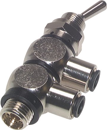 4/2-Wege Kipphebelventil 6 mm (außen) / G 1/4" (AG)