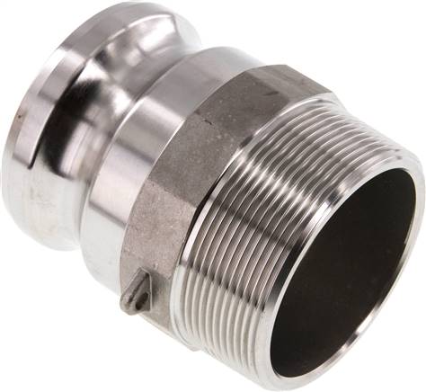 Kamlock-Stecker (F) R 2-1/2"(AG), Edelstahl (1.4408)